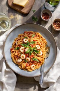 sicilian calamari tomato pasta