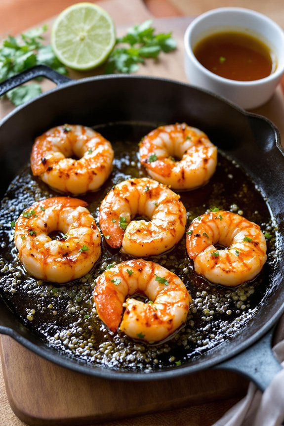 sizzling chipotle borracho shrimp