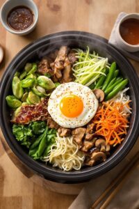 sizzling korean pork bibimbap