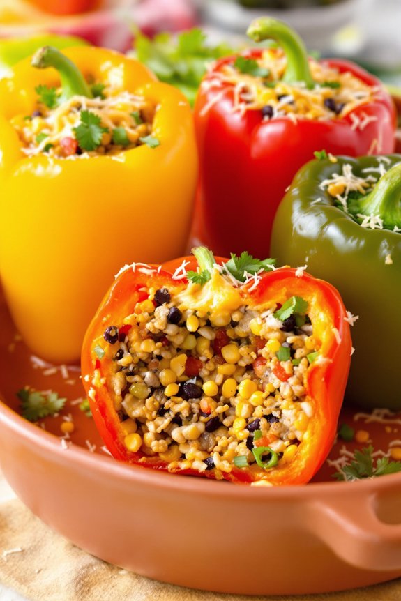 spicy stuffed bell peppers