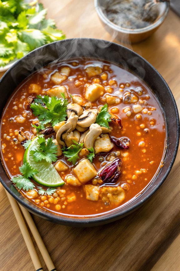 spicy thai mushroom soup