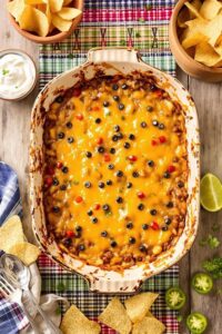 taco casserole with cheese