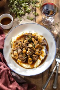 tender slow cooked sirloin tips