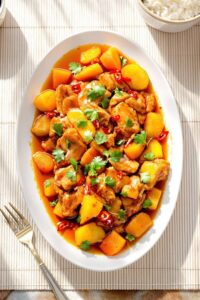 tropical tahitian chicken dish