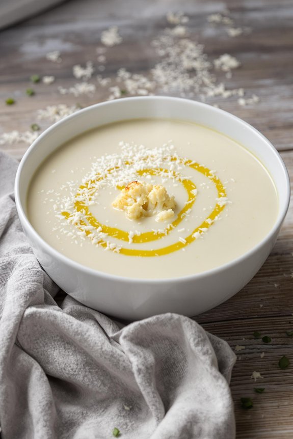 velvety parmesan kissed cauliflower soup