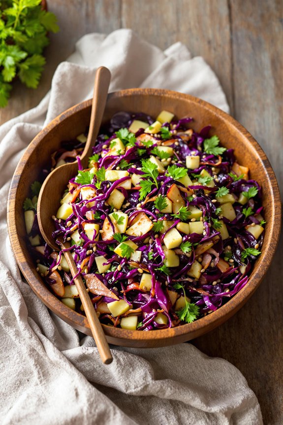 warm saut ed cabbage salad