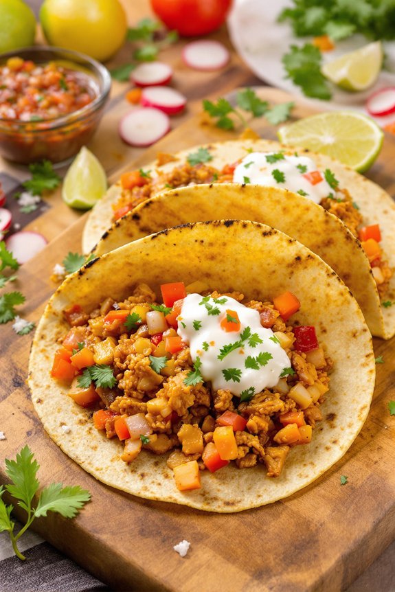 zesty ground chicken tacos