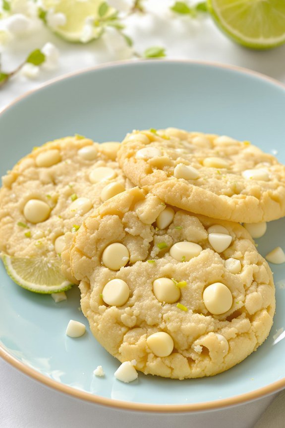 zesty lime chocolate cookies